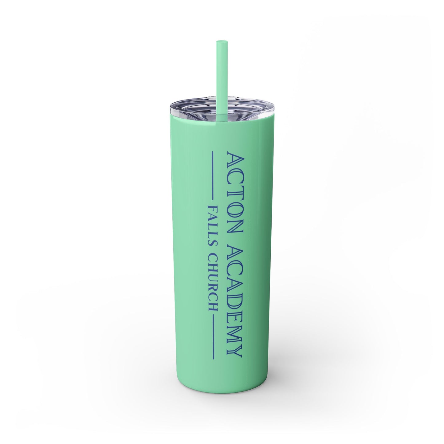 Acton Academy Falls Church Skinny Tumbler with Straw, 20oz
