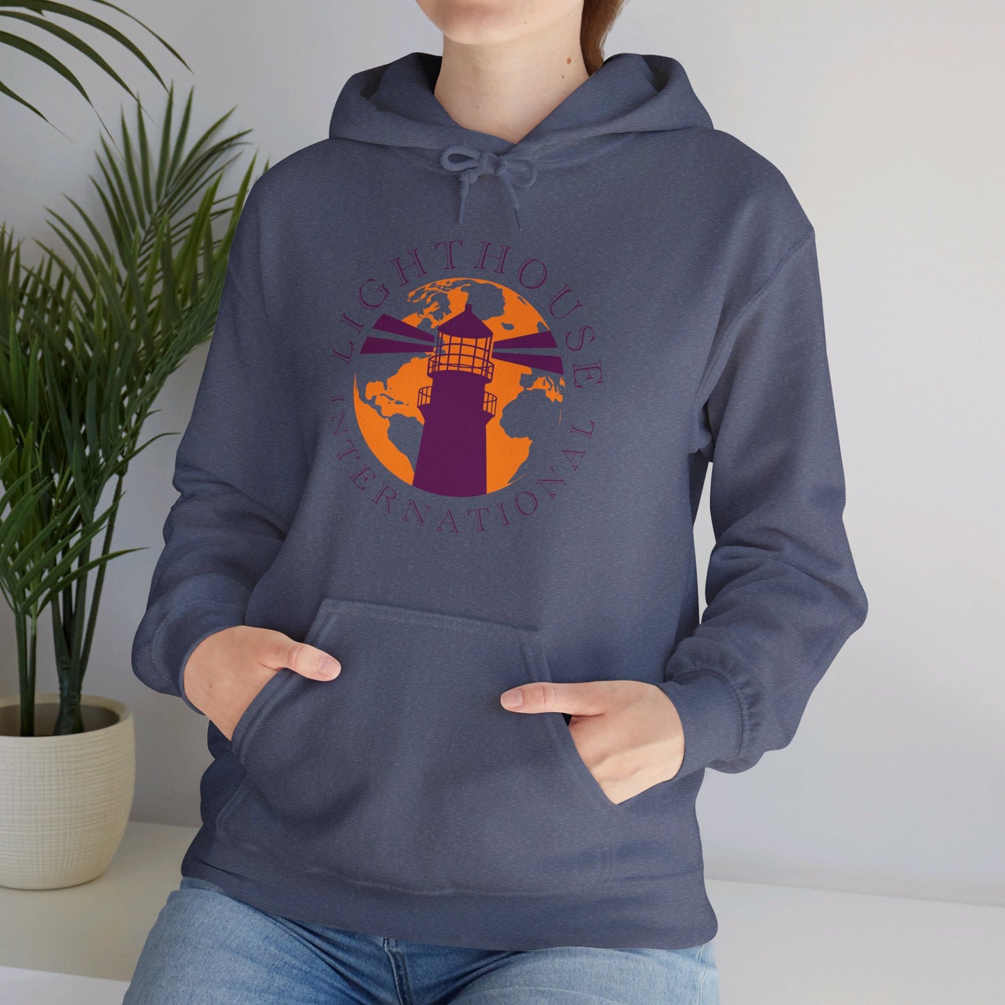 Lighthouse International logo Unisex Heavy Blend™ Hooded Sweatshirt
