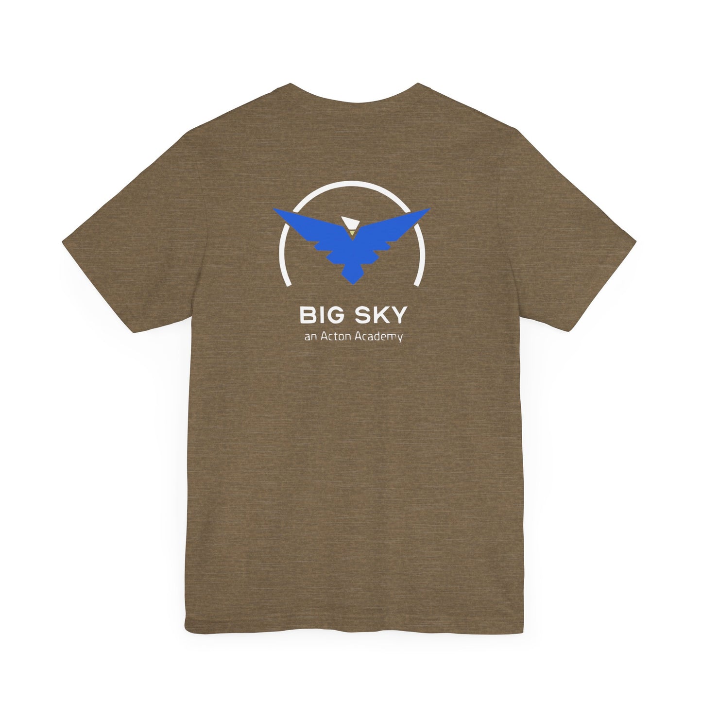 Be Curious with Big Sky on back Unisex Jersey Short Sleeve Tee