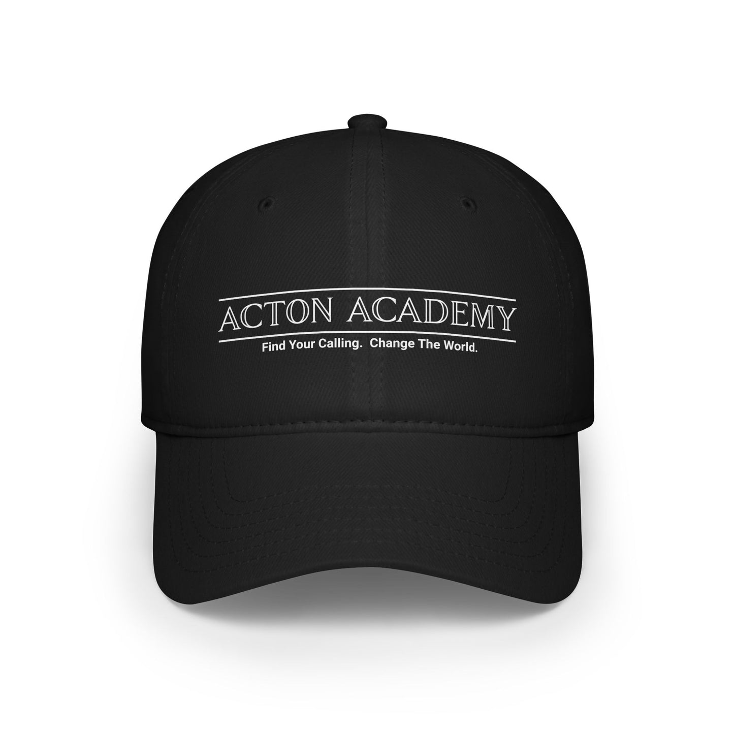 Acton Academy White Logo Low Profile Baseball Cap