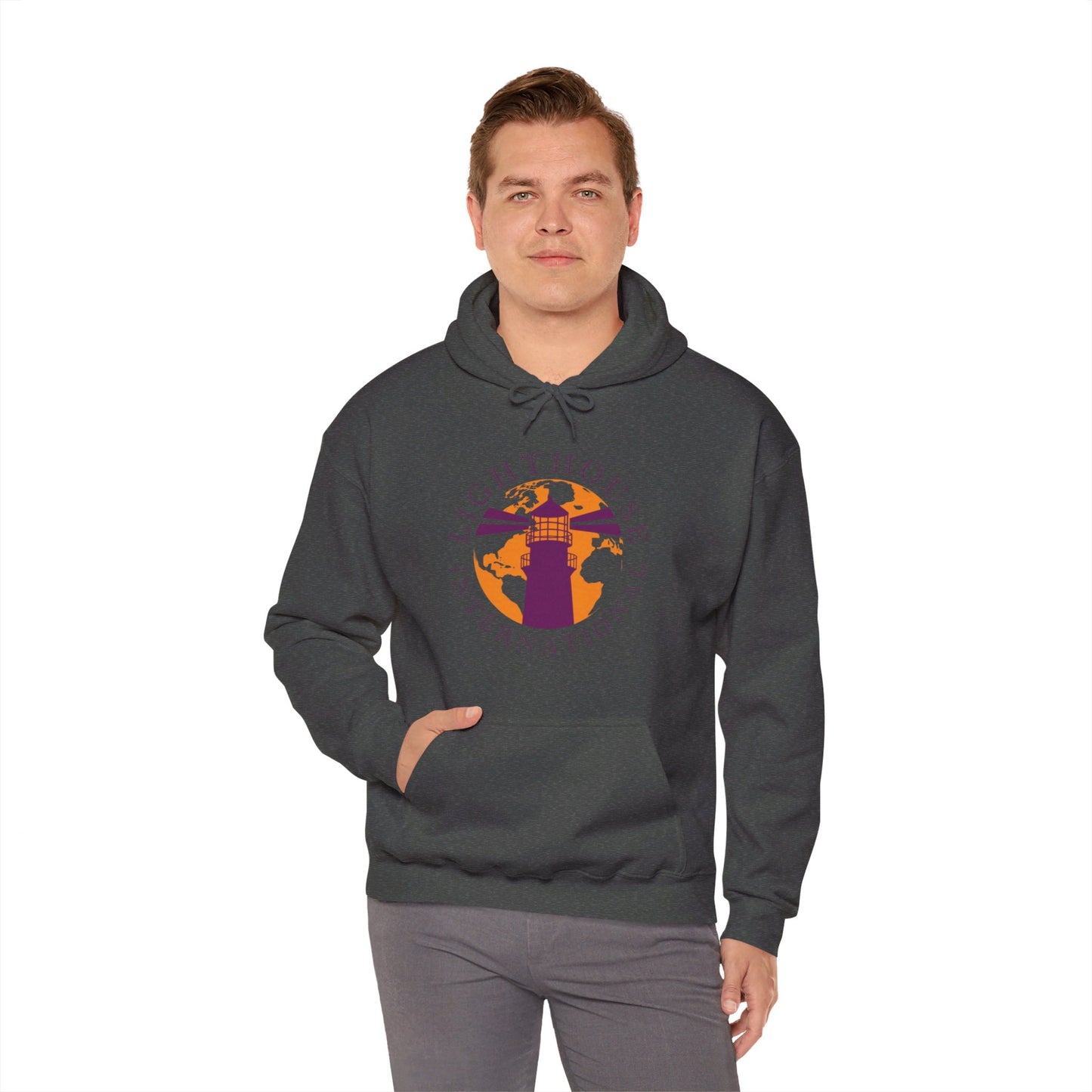 Lighthouse International logo Unisex Heavy Blend™ Hooded Sweatshirt