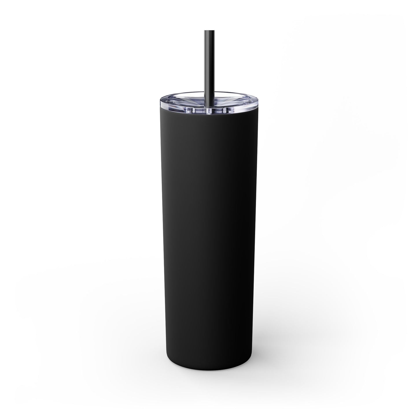 Acton Logo White Skinny Tumbler with Straw, 20oz