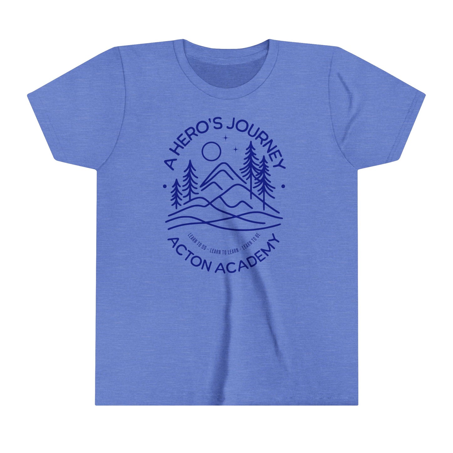 Hero's Journey Line Drawing Youth Short Sleeve Tee