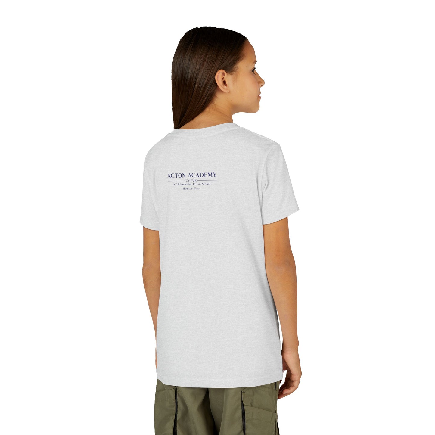 Hero's Journey Line Drawing with Acton CyFair Youth Short Sleeve Tee