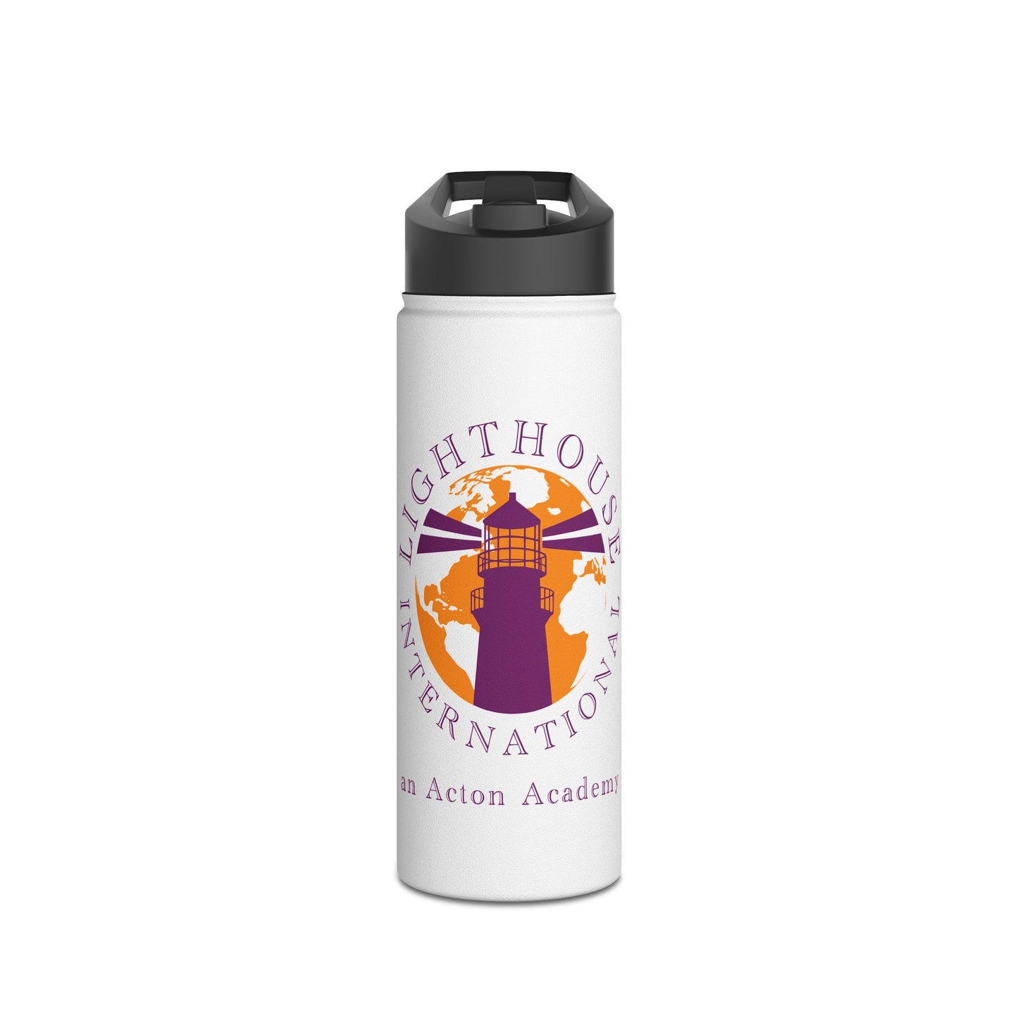 Lighthouse International Stainless Steel Water Bottle, Standard Lid