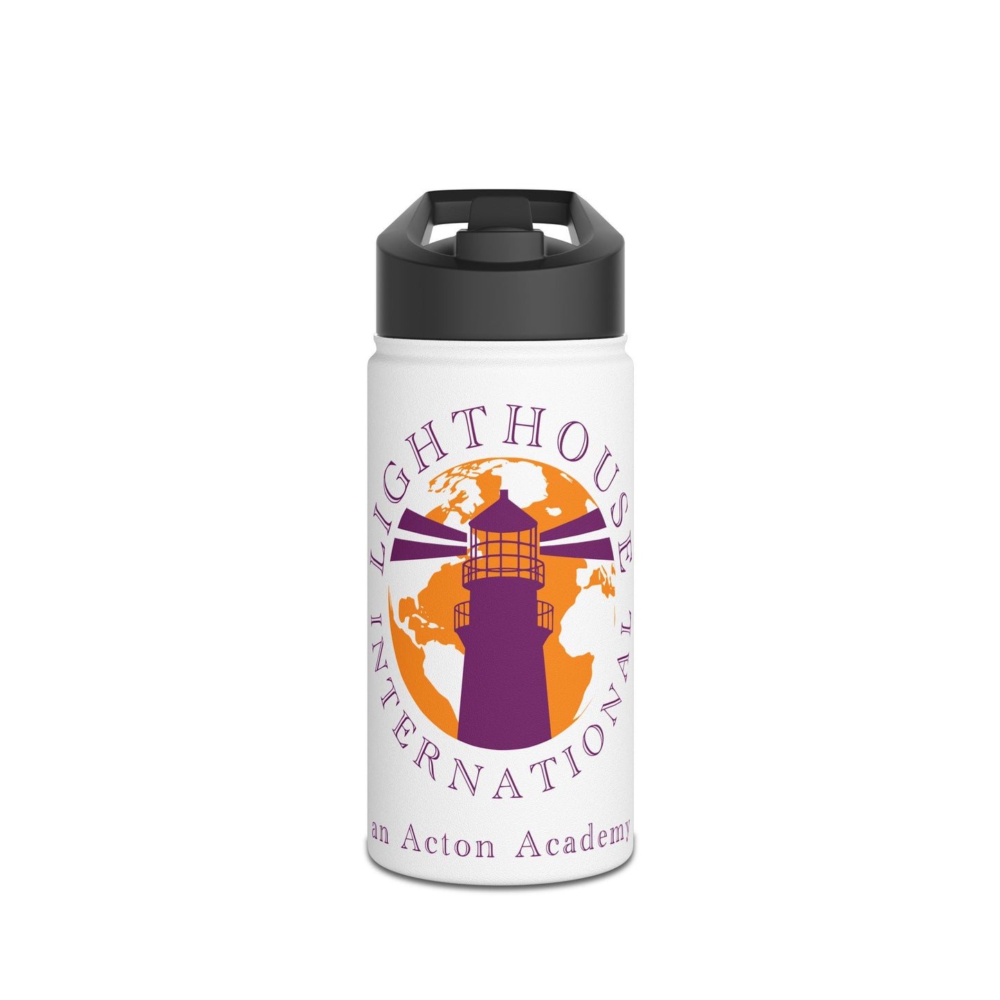Lighthouse International Stainless Steel Water Bottle, Standard Lid