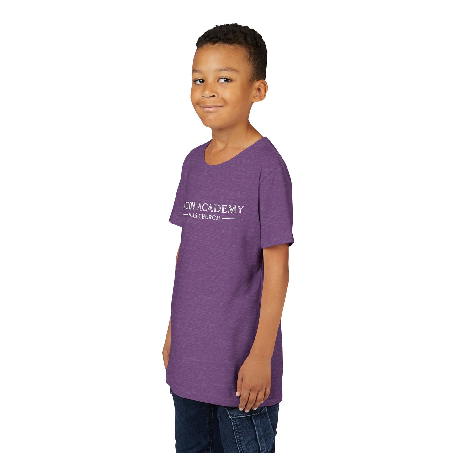 Acton Academy Falls Church White Logo Youth Tee