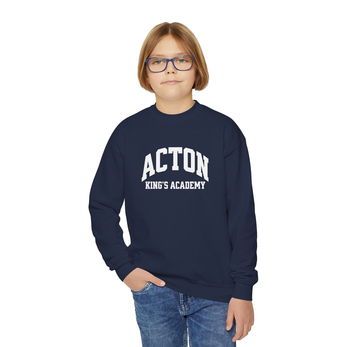 Simple Acton King's Academy Youth Crewneck Sweatshirt