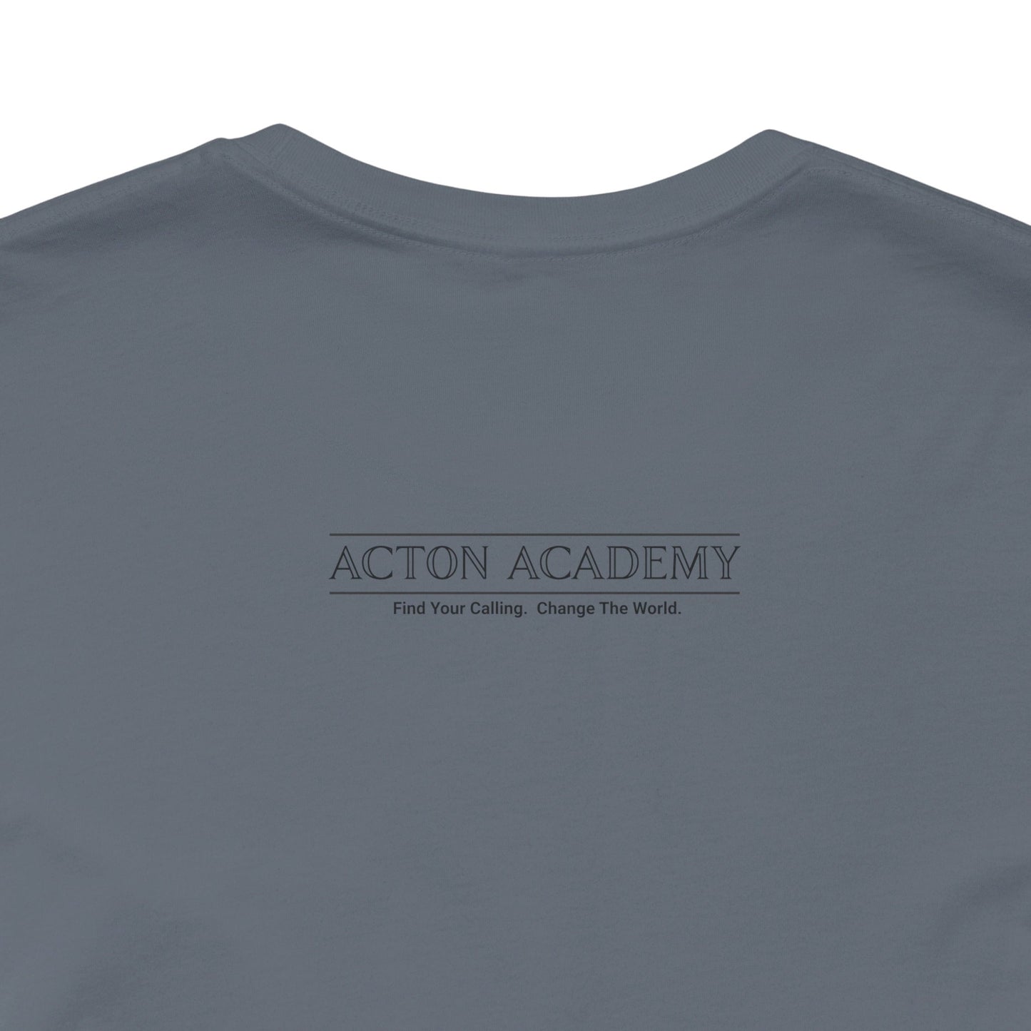 Acton Academy Blue Striped Unisex Jersey Short Sleeve T-shirt