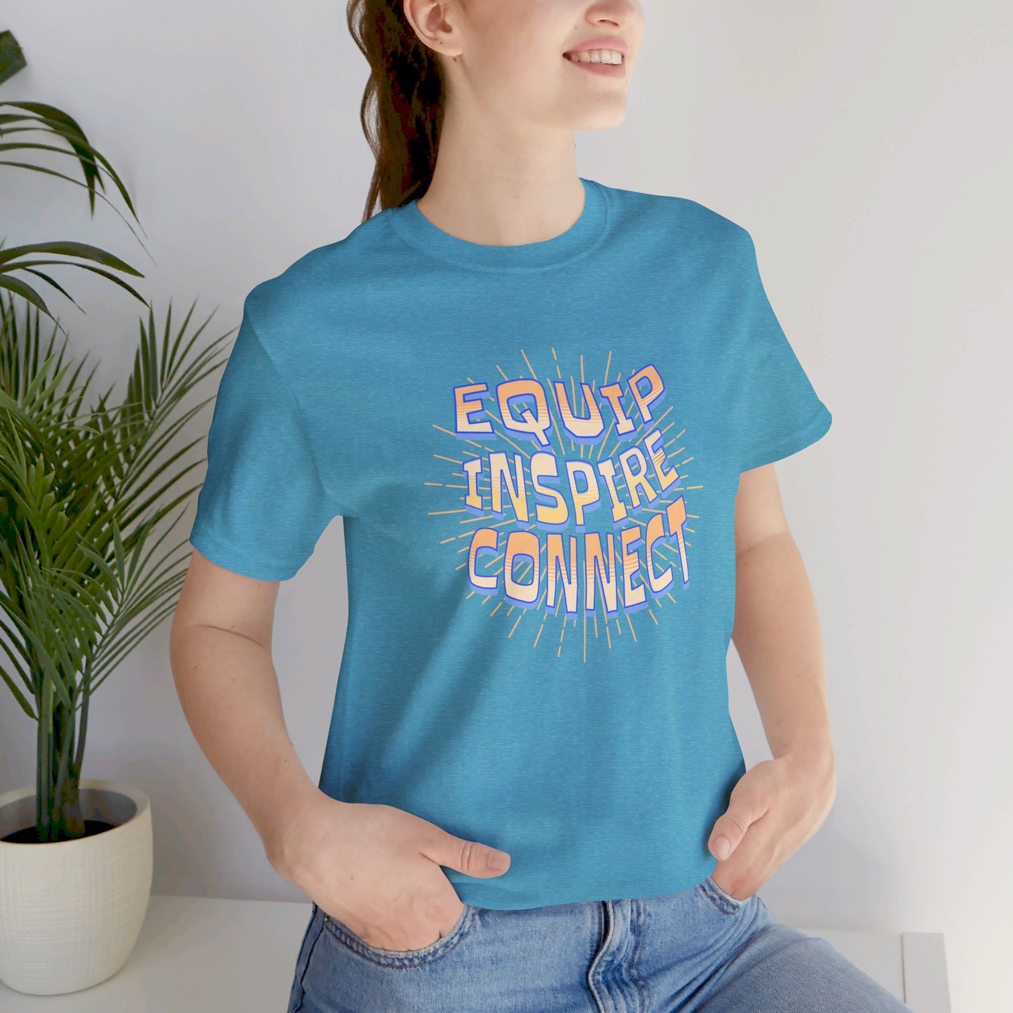 Equip, Inspire, Connect, Yellow Unisex T-shirt