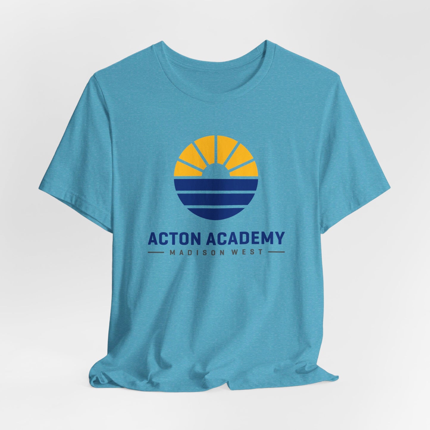 Acton Academy Madison West blue/yellow Unisex Jersey Short Sleeve Tee
