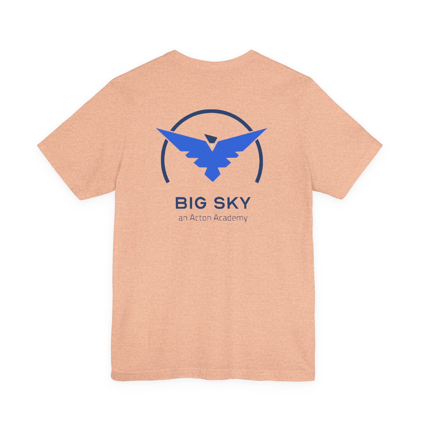 Hero's Journey Line Drawing with Big Sky on back Unisex Jersey Short Sleeve Tee