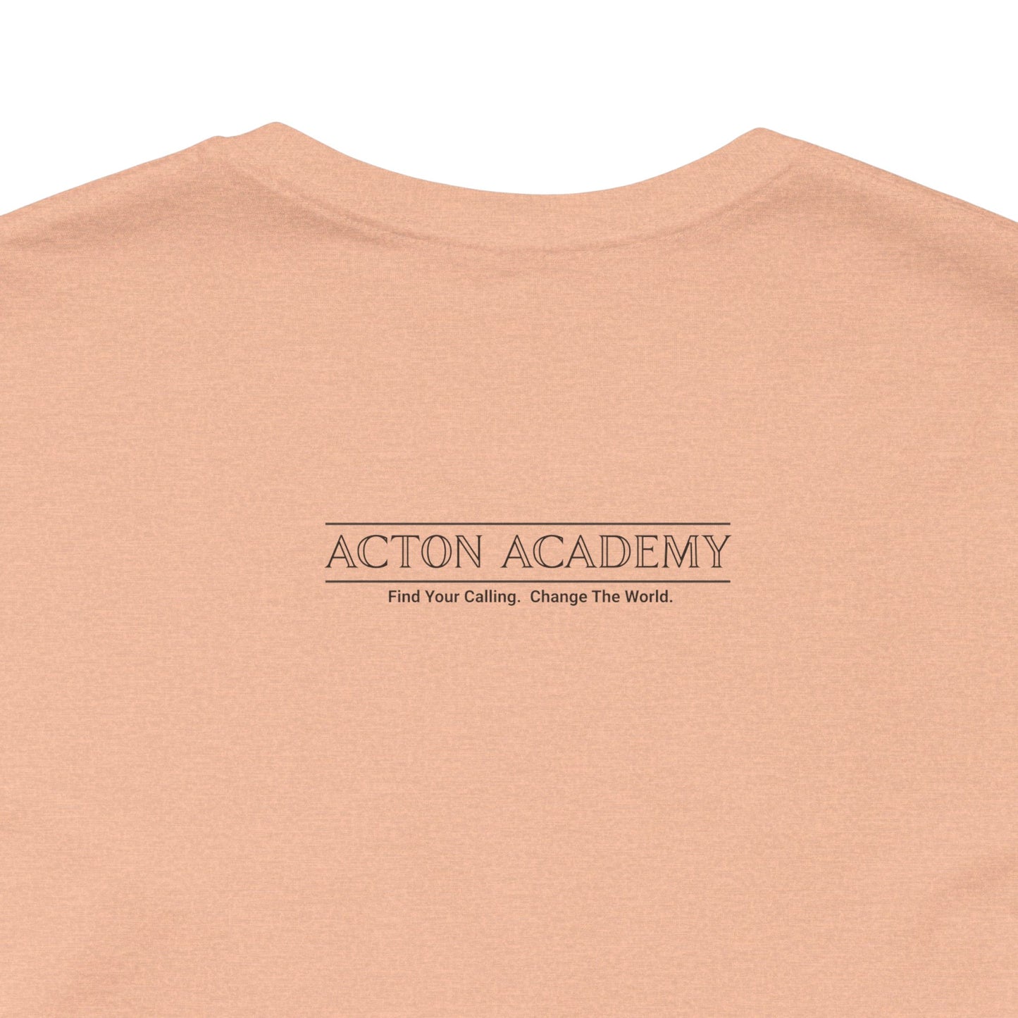 Acton Academy Pink Striped Unisex Jersey Short Sleeve Tee