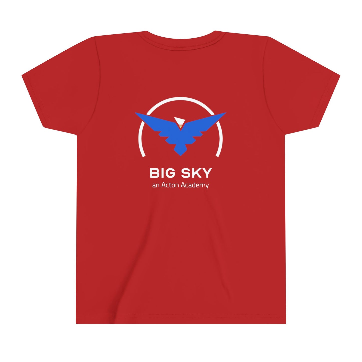 Be Curious with Big Sky on back Youth Short Sleeve Tee