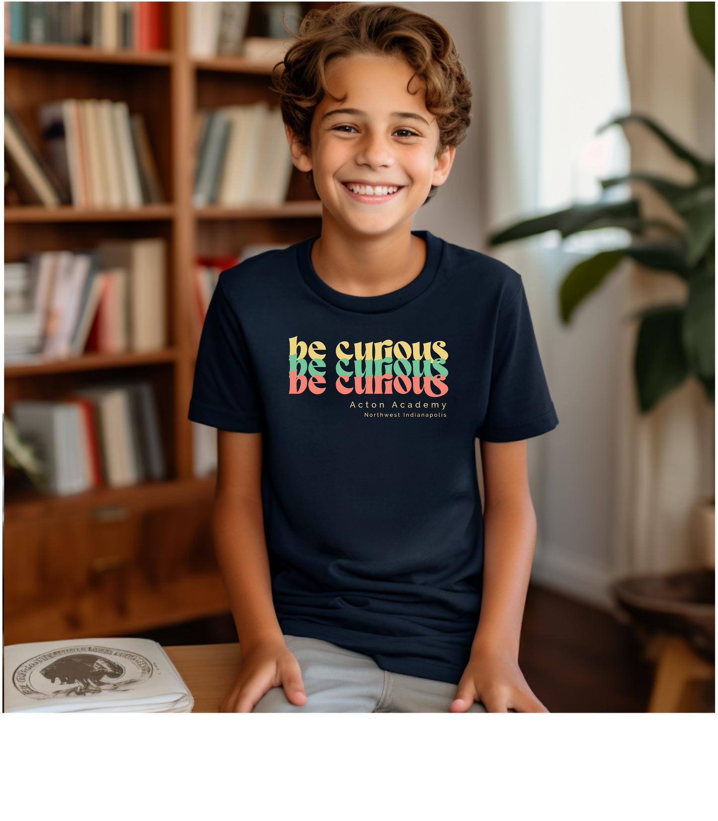 Acton NW Indy Be Curious Youth Short Sleeve Tee