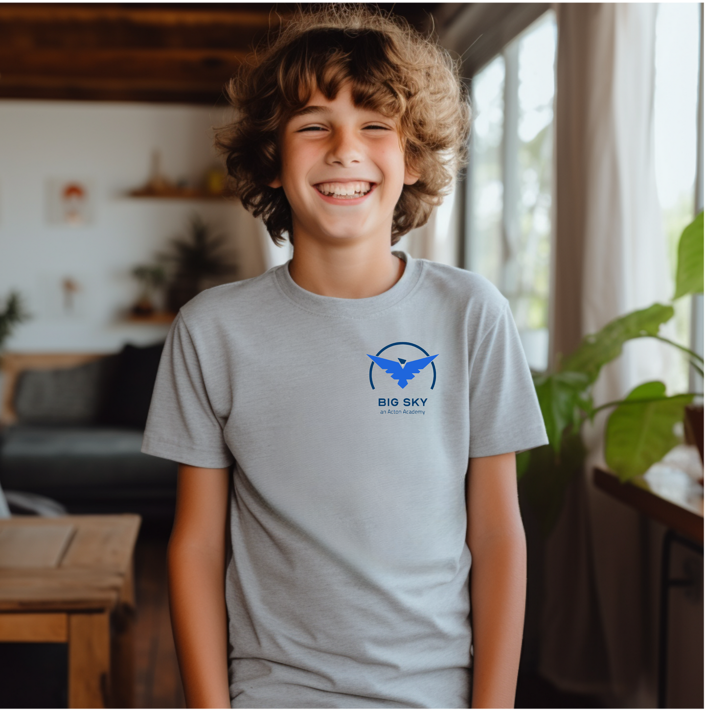 Big Sky small front with back logo Youth Short Sleeve Tee