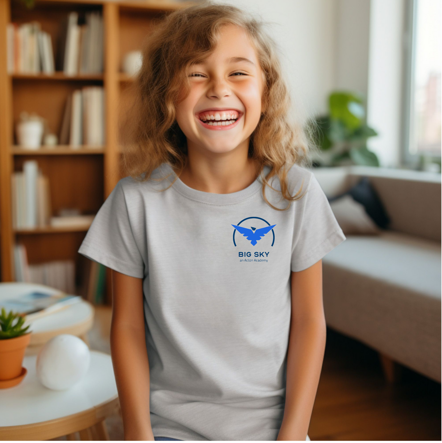Big Sky small front with back logo Youth Short Sleeve Tee