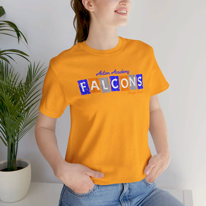 Acton Falcons Bergen Orange Block Unisex Jersey Short Sleeve Tee