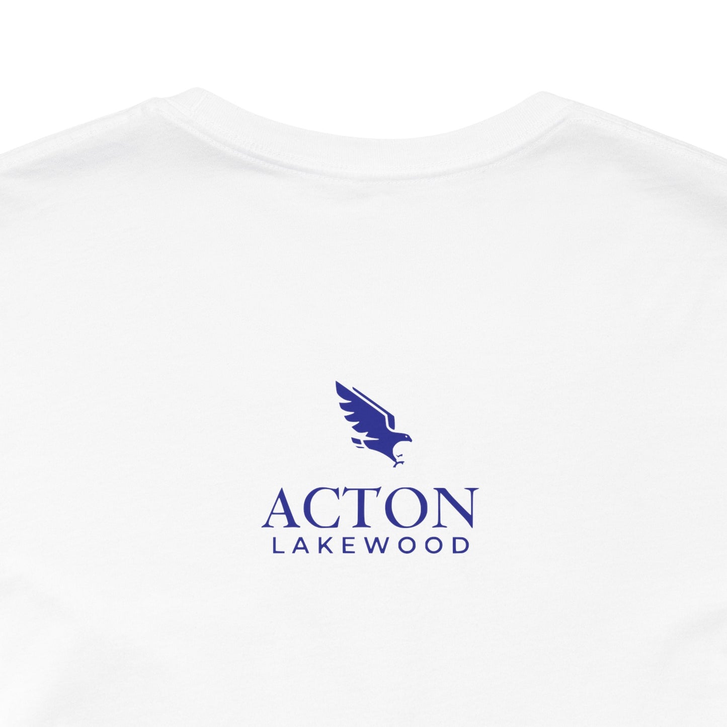 Hero's Journey Line Drawing with Acton Lakewood on back Unisex Jersey Short Sleeve Tee