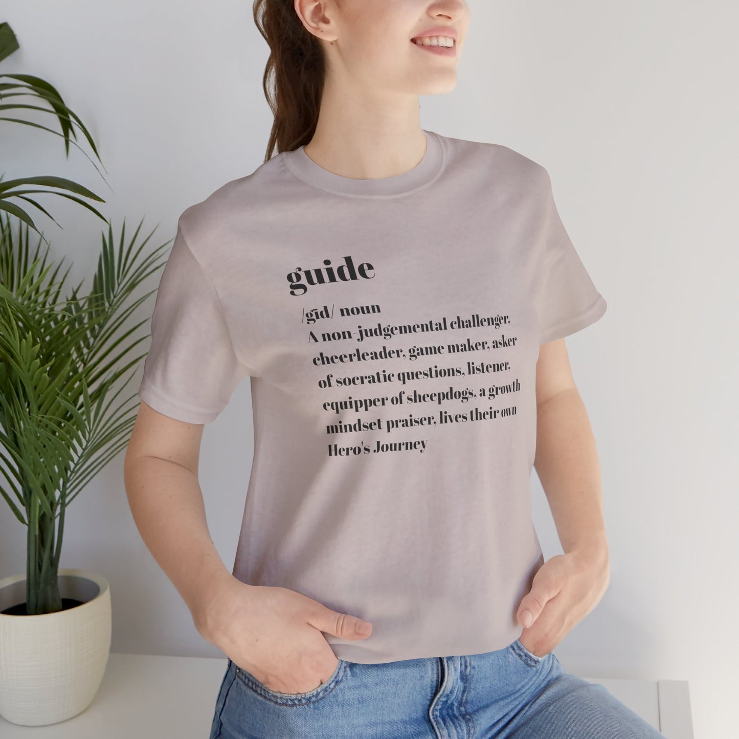 Guide definition with Falls Church on back Jersey Short Sleeve Tee