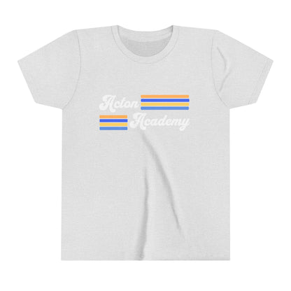 Acton Academy Blue Striped Youth Short Sleeve Tee