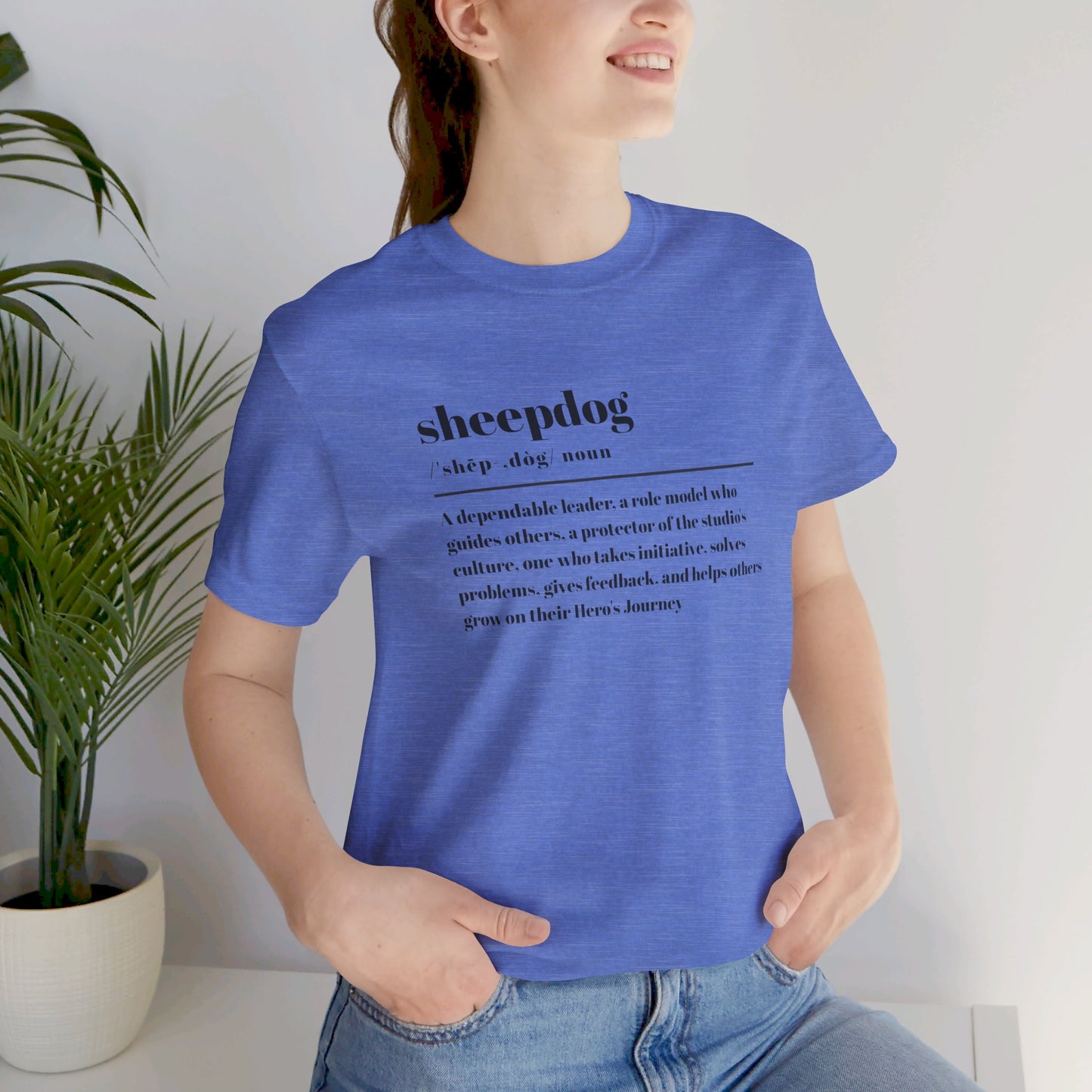 Sheepdog definition in black Unisex Jersey Short Sleeve Tee