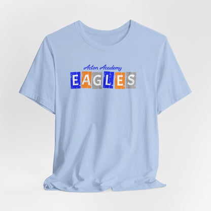 Acton Eagles Block letters Orange Unisex Jersey Short Sleeve Tee