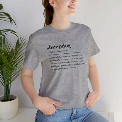 Sheepdog definition in black Unisex Jersey Short Sleeve Tee