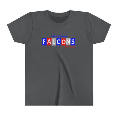 Acton Falcons Red Block Youth Short Sleeve Tee