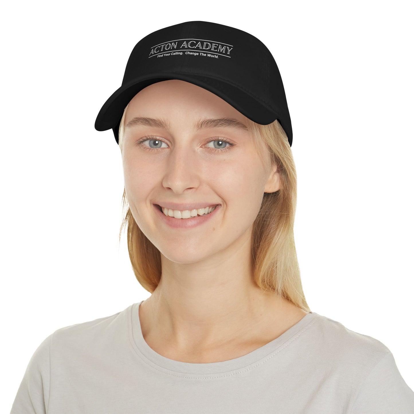 Acton Academy White Logo Low Profile Baseball Cap