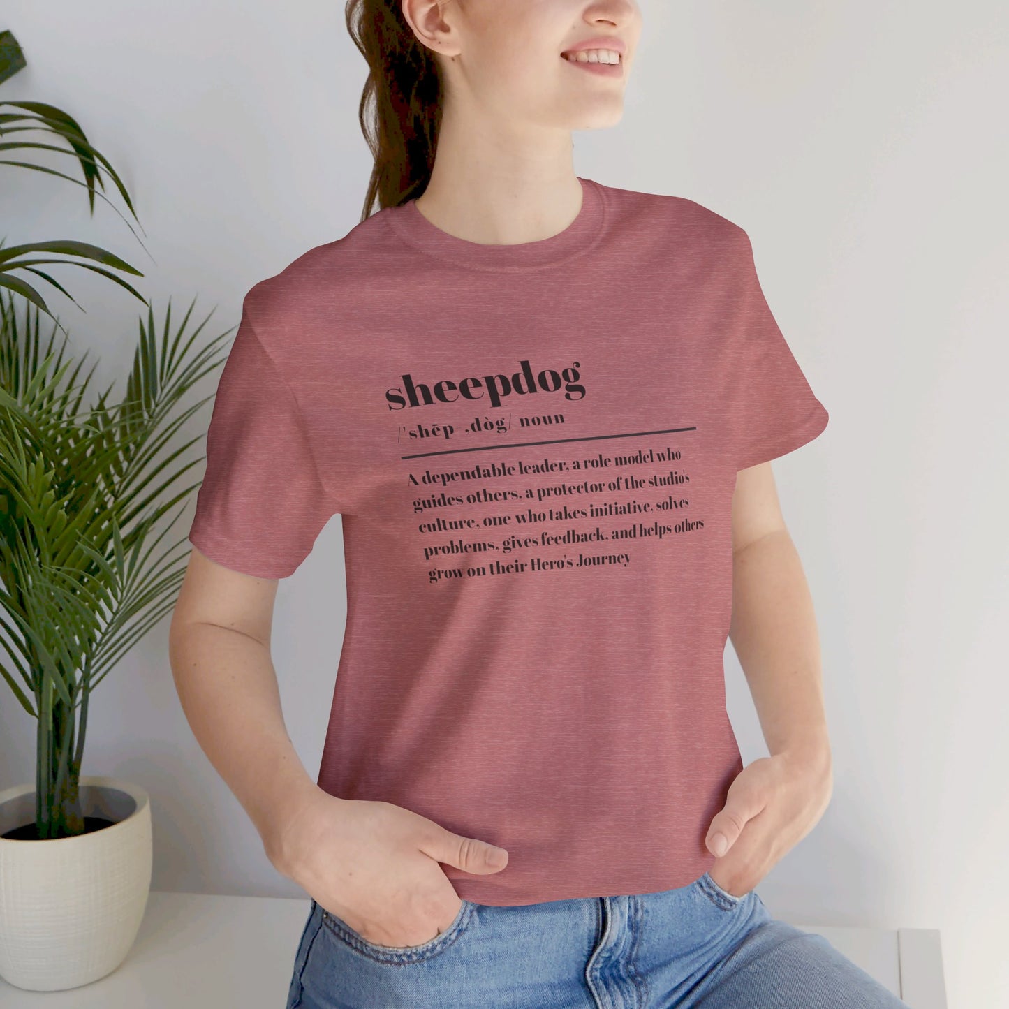 Sheepdog Definition with Blairsville logo on back Unisex Jersey Short Sleeve Tee