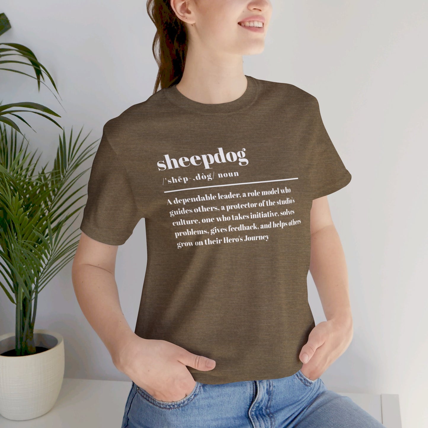 Sheepdog definition shirt in white Unisex Jersey Short Sleeve Tee