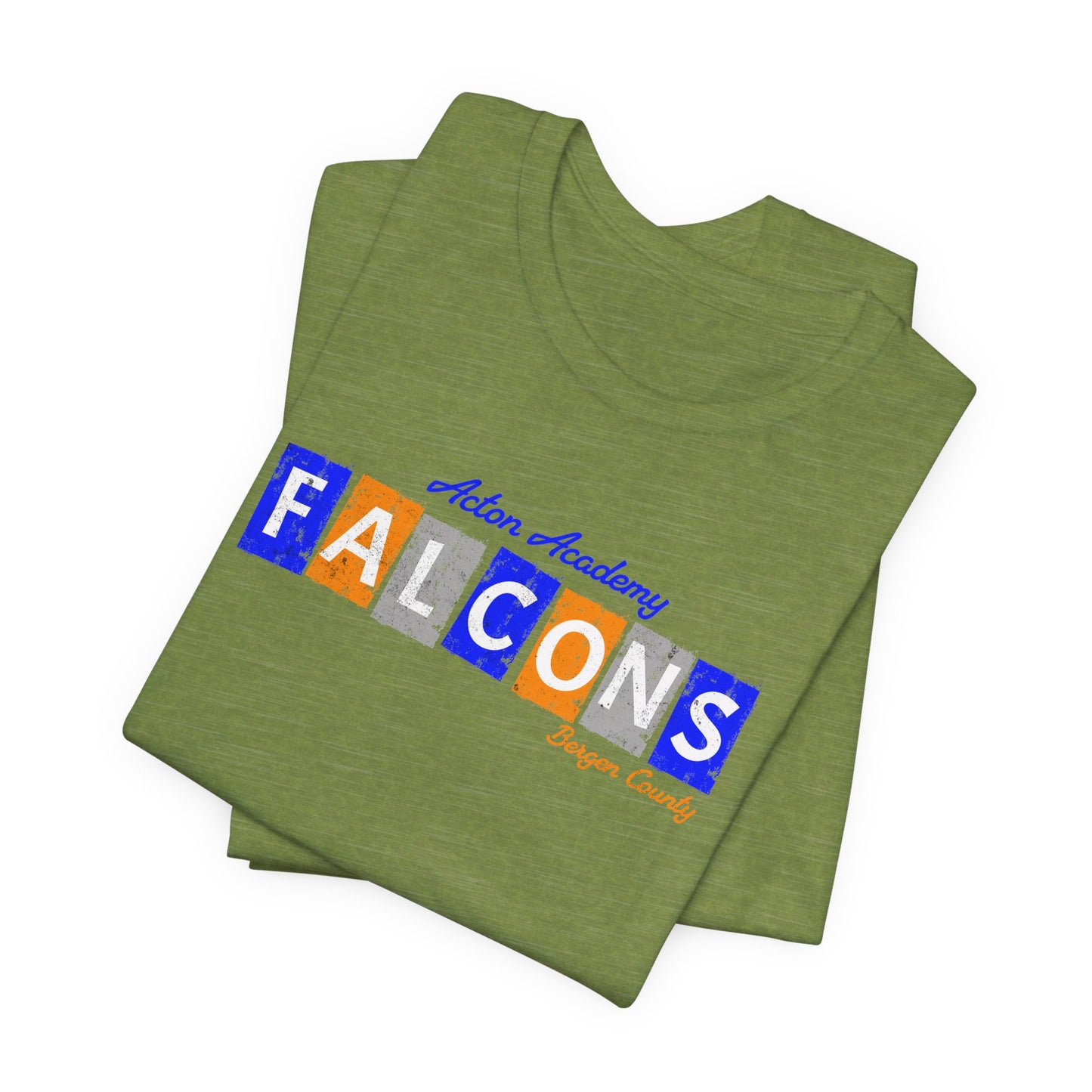 Acton Falcons Bergen Orange Block Unisex Jersey Short Sleeve Tee