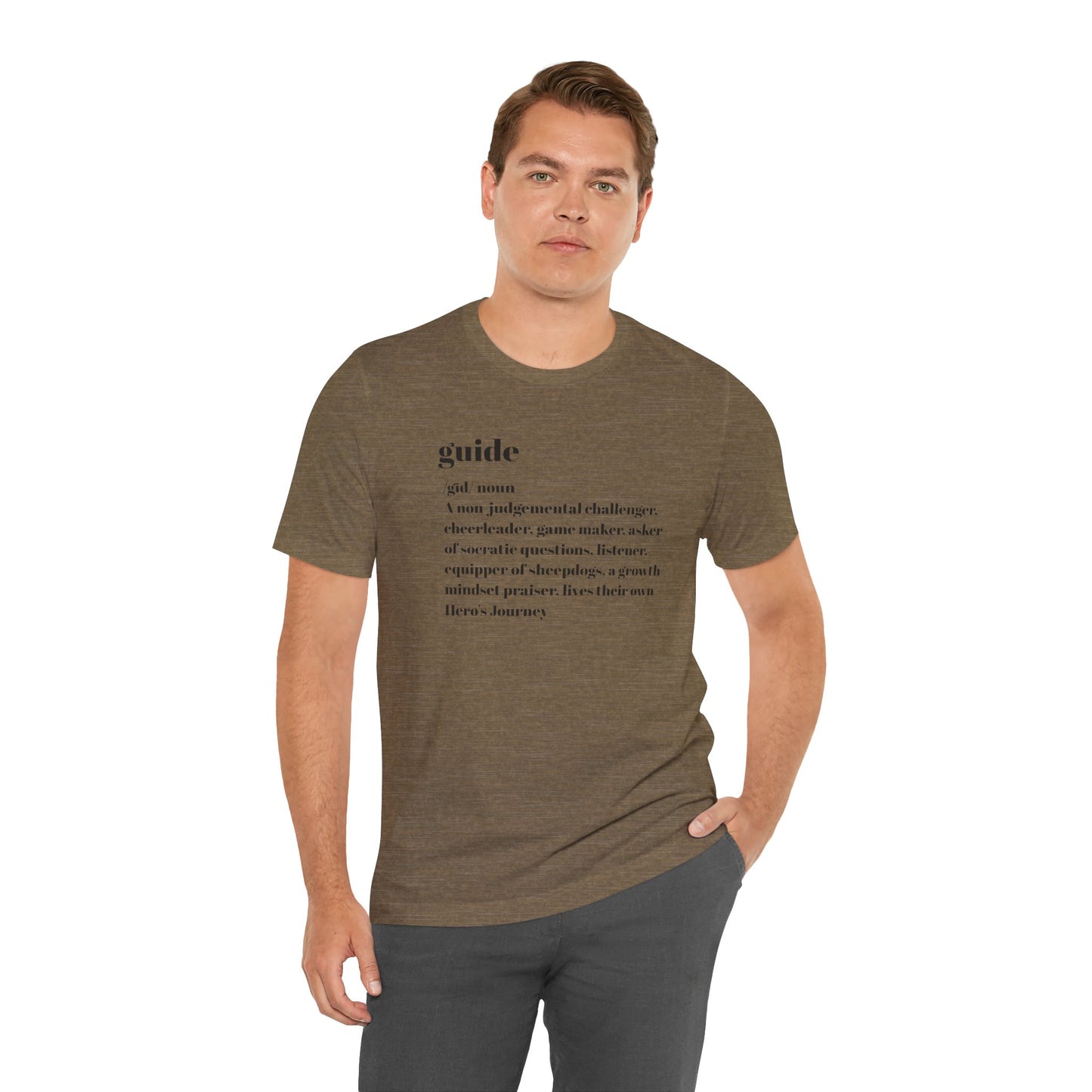 Guide definition with Falls Church on back Jersey Short Sleeve Tee
