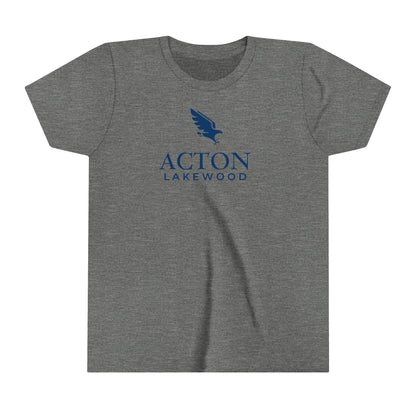 Acton Lakewood with blue logo Youth Short Sleeve Tee