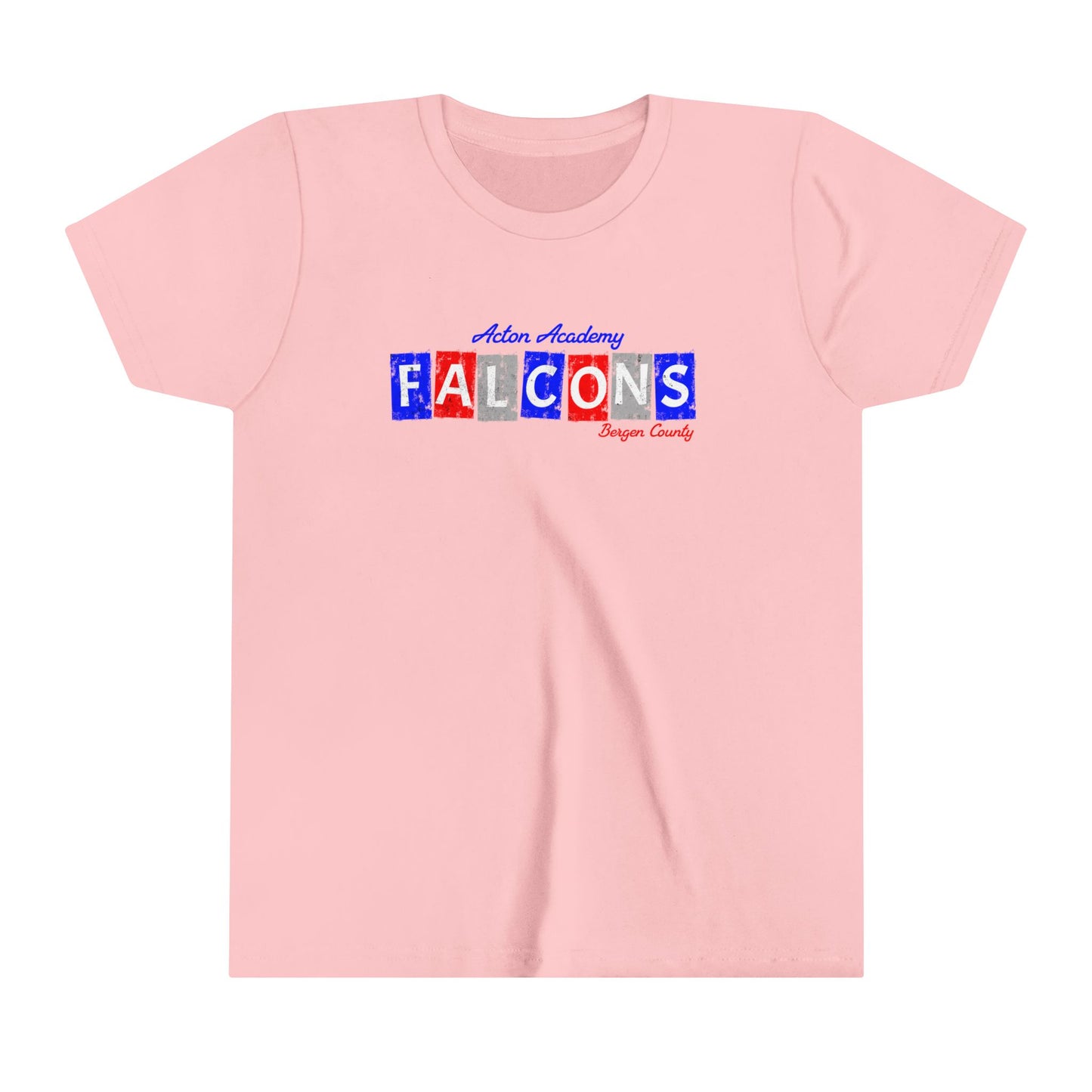 Acton Falcons Red Block Youth Short Sleeve Tee