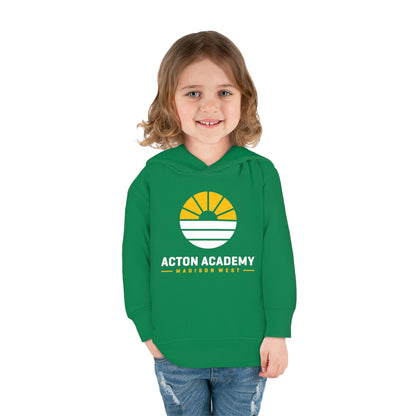 Acton Academy Madison West White Toddler Pullover Fleece Hoodie