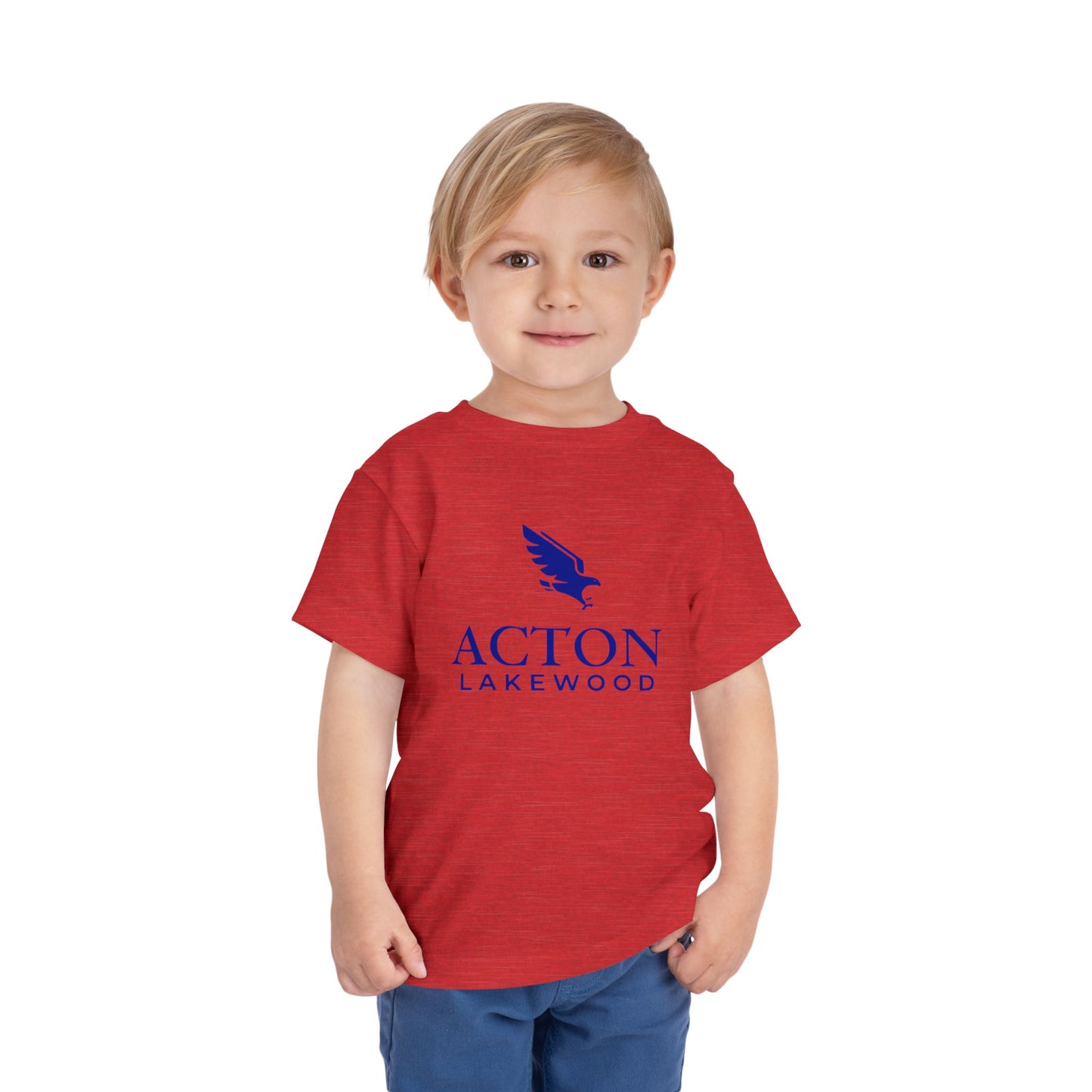 Acton Lakewood with Blue Logo Toddler Short Sleeve Tee