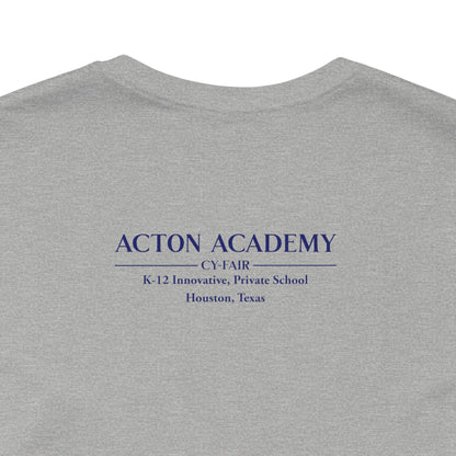 Hero's Journey Line Drawing with Acton CyFair Unisex Jersey Short Sleeve Tee