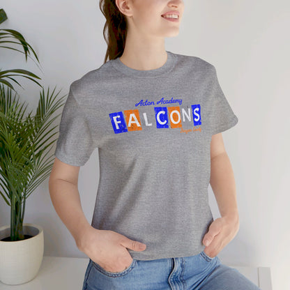 Acton Falcons Bergen Orange Block Unisex Jersey Short Sleeve Tee