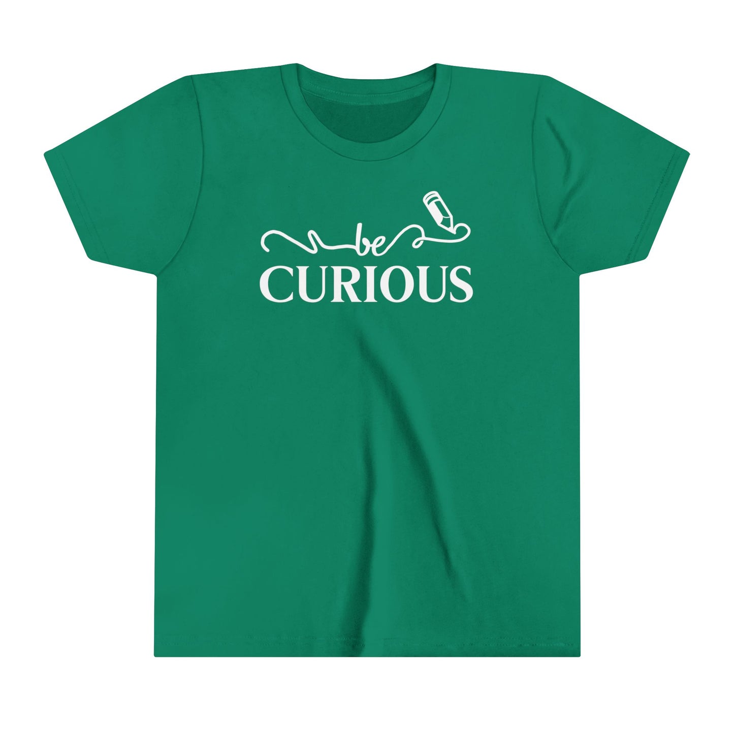 Be Curious with Madison West on back Youth Short Sleeve Tee