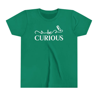 Be Curious with Madison West on back Youth Short Sleeve Tee