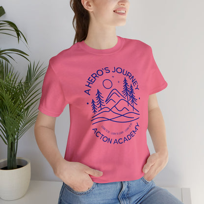 Hero's Journey Line Drawing with Acton CyFair Unisex Jersey Short Sleeve Tee