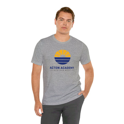 Acton Academy Madison West  blue/yellow Unisex Jersey Short Sleeve Tee