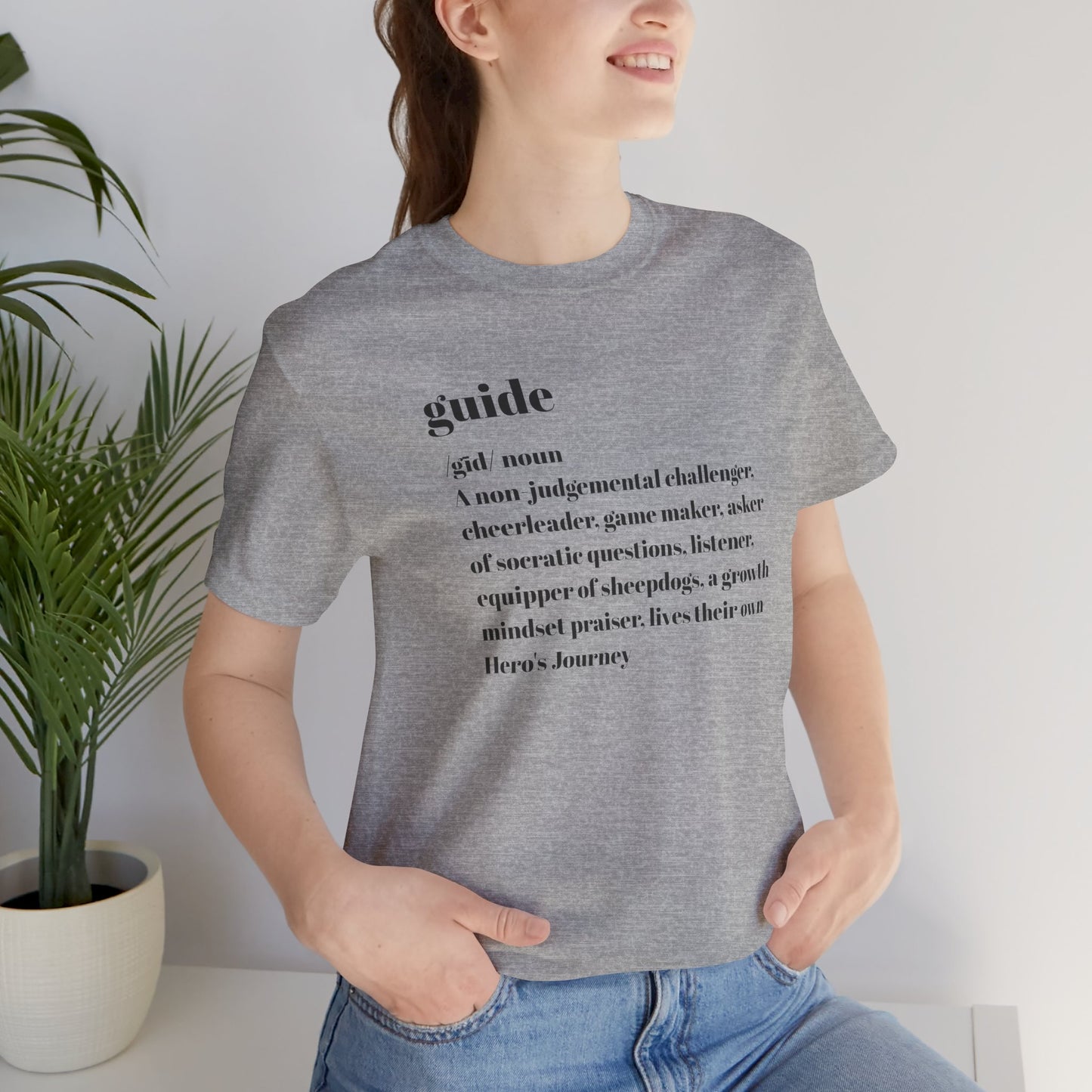 Guide definition with Falls Church on back Jersey Short Sleeve Tee