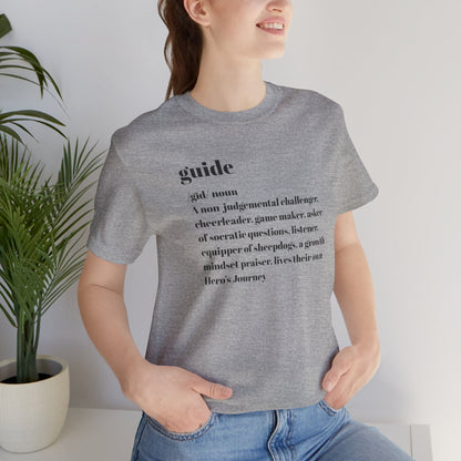 Guide definition with Falls Church on back Jersey Short Sleeve Tee