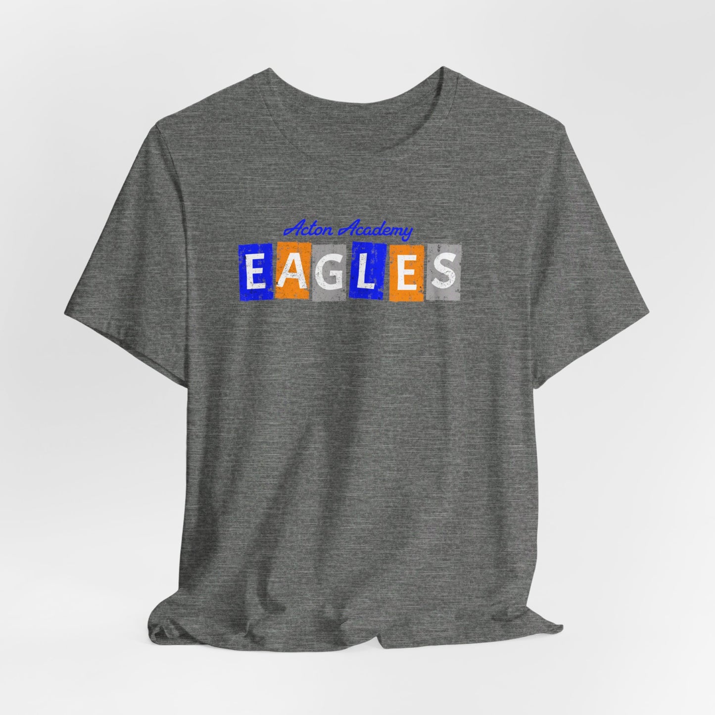 Acton Eagles Block letters Orange Unisex Jersey Short Sleeve Tee