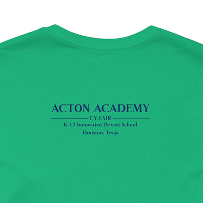 Hero's Journey Line Drawing with Acton CyFair Unisex Jersey Short Sleeve Tee
