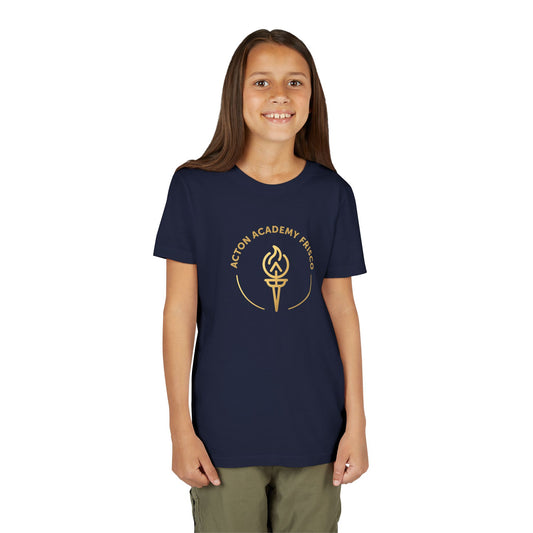 Youth Academy Tee — Acton Academy Frisco Torch Logo Kids Shirt