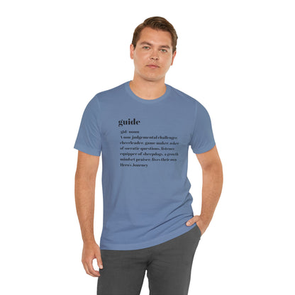 Guide definition with Falls Church on back Jersey Short Sleeve Tee